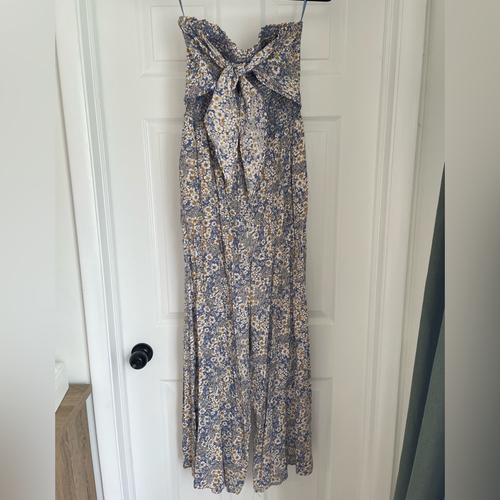 Floral Strapless Jumpsuit